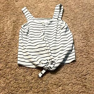 Black and white stripped justice shirt